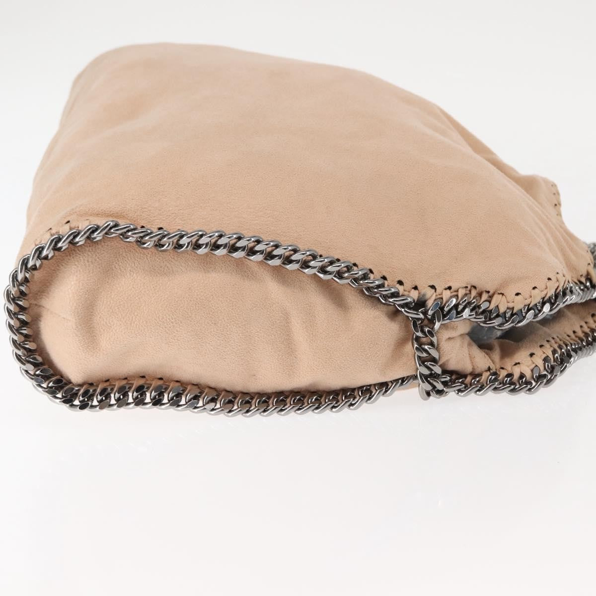 Stella McCartney Falabella Fold Over Bag Faux Suede, BEIGE, SUEDE, Crossbody bag