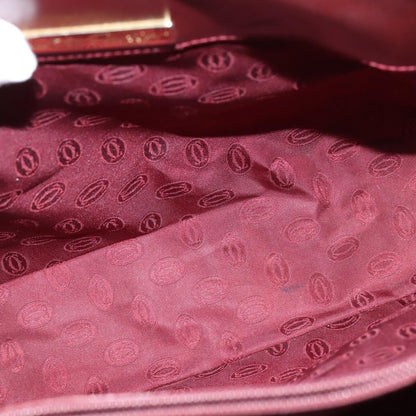 cartier Must de Cartier Shoulder Bag Leather, BURGUNDY, LEATHER, Shoulder bag