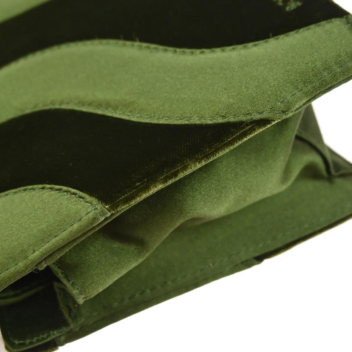 Bottega Veneta Vintage handbag Satin, GREEN, SATIN, Handbag