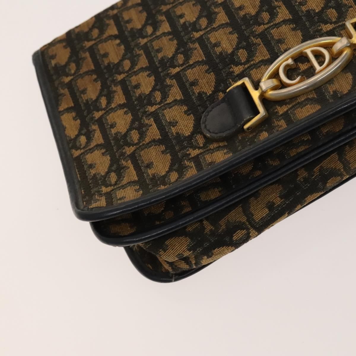 Christian Dior Vintage Trotter Shoulder Bag Canvas, BROWN, CANVAS, Shoulder bag