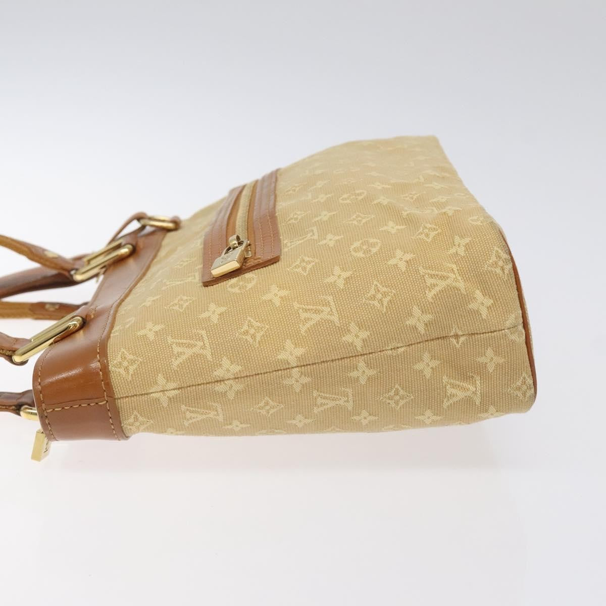 Louis Vuitton Lucille Handbag Mini Lin, BEIGE, CANVAS, Handbag