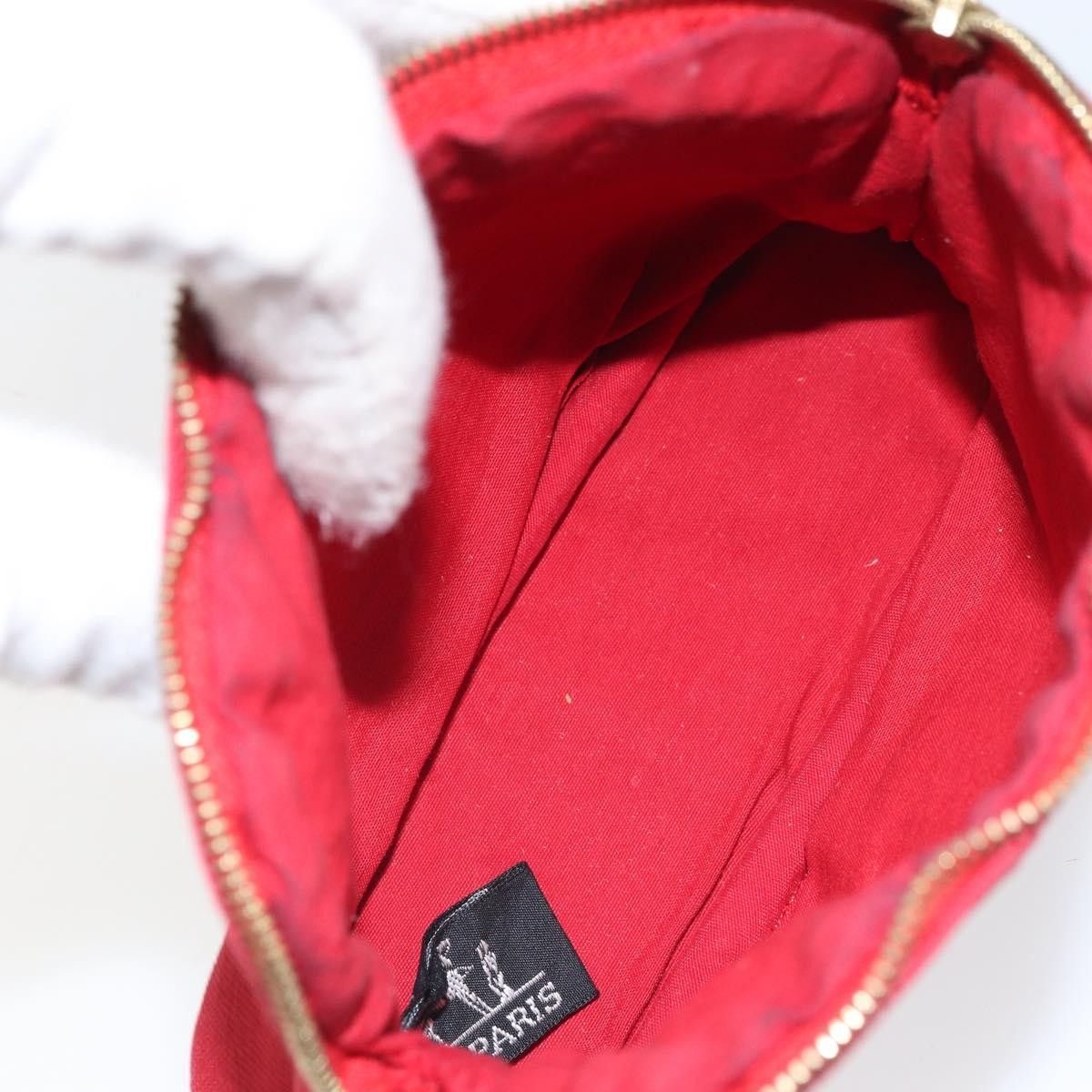 Hermes Bolide Travel Pouch Canvas, RED, CANVAS, Clutche & pouche