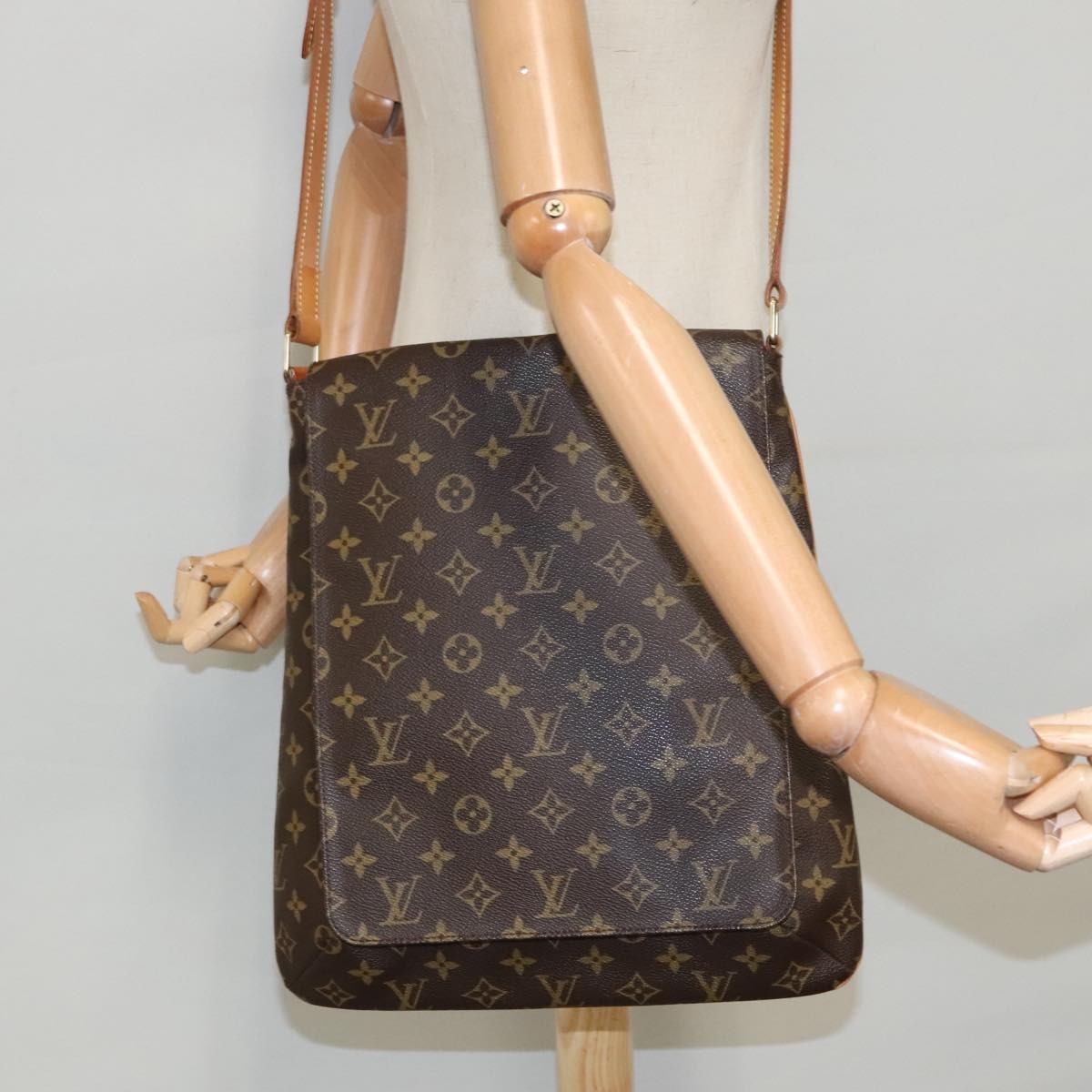 Louis Vuitton Musette Handbag Monogram Canvas, BROWN, CANVAS, Handbag