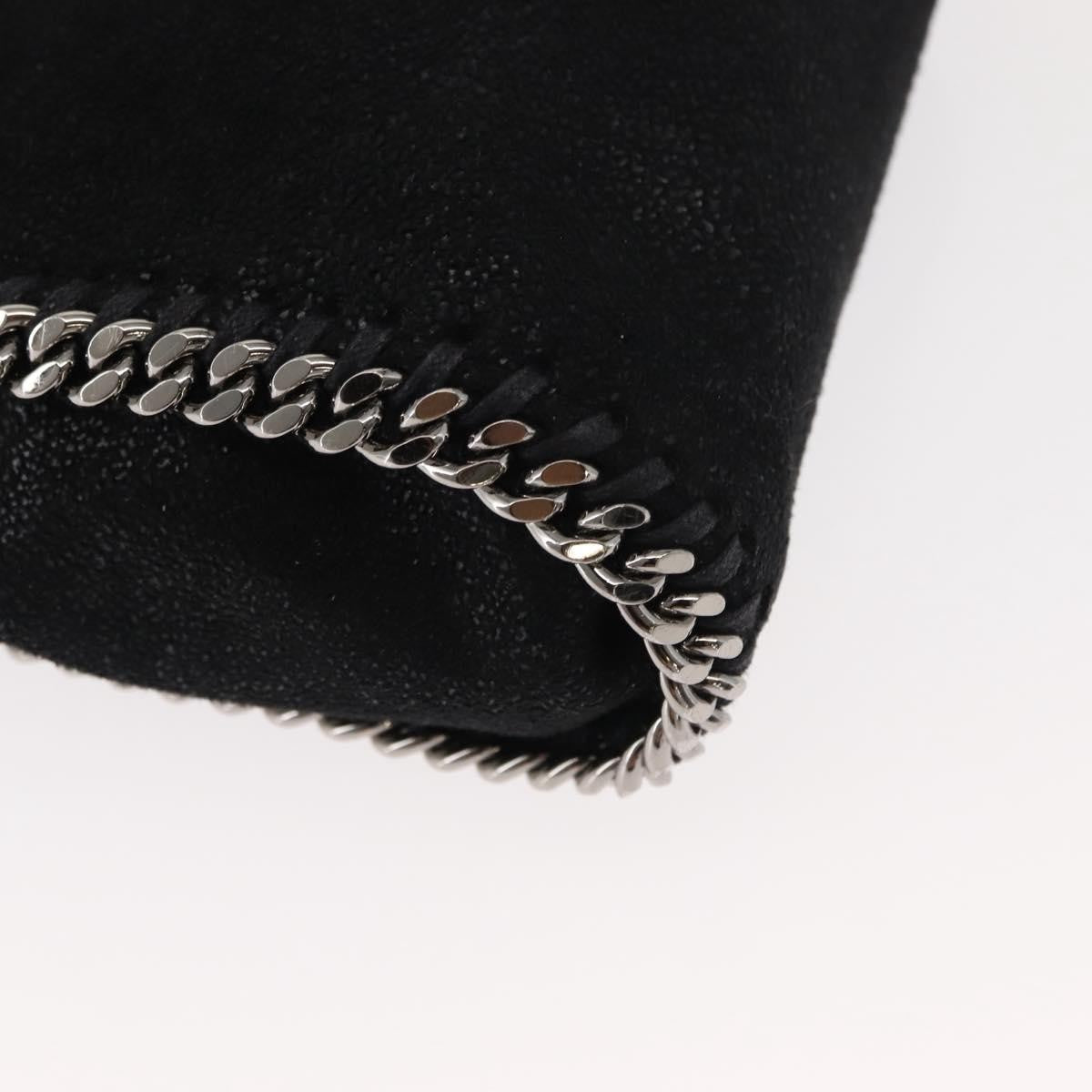 Stella McCartney Falabella Fold Over Bag Shaggy Deer, BLACK, SUEDE, Handbag