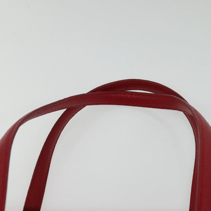 Salvatore Ferragamo Amy Tote Pebbled Leather, RED, LEATHER, Tote bag