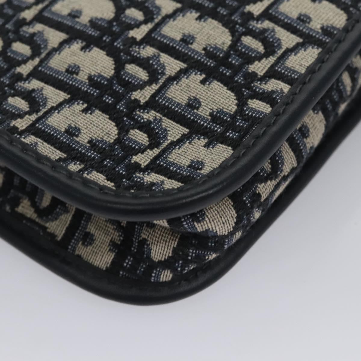 Christian Dior Diorquake Clutch Oblique Canvas, NAVY, CANVAS, Clutche & pouche