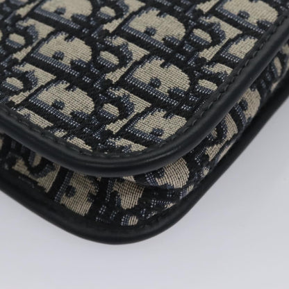 Christian Dior Diorquake Clutch Oblique Canvas, NAVY, CANVAS, Clutche & pouche