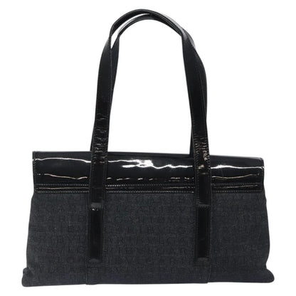 Bvlgari B.Zero1 Logomania Bag Canvas with Leather, BLACK, CANVAS, Shoulder bag