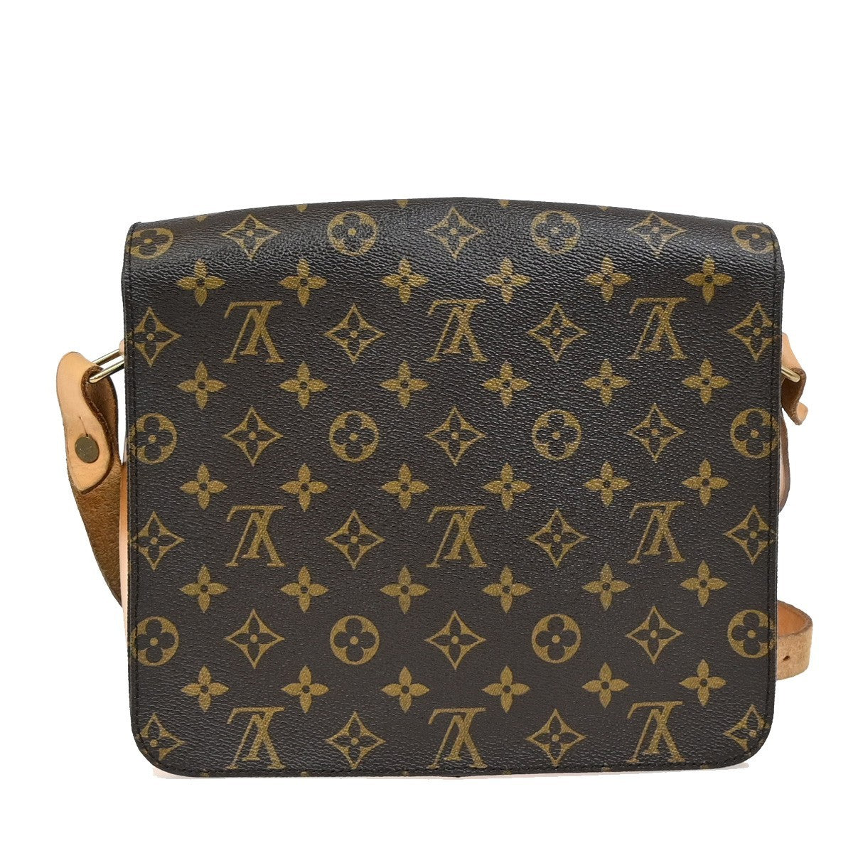 Louis Vuitton Cartouchiere Handbag Monogram Canvas, BROWN, LEATHER, Shoulder bag