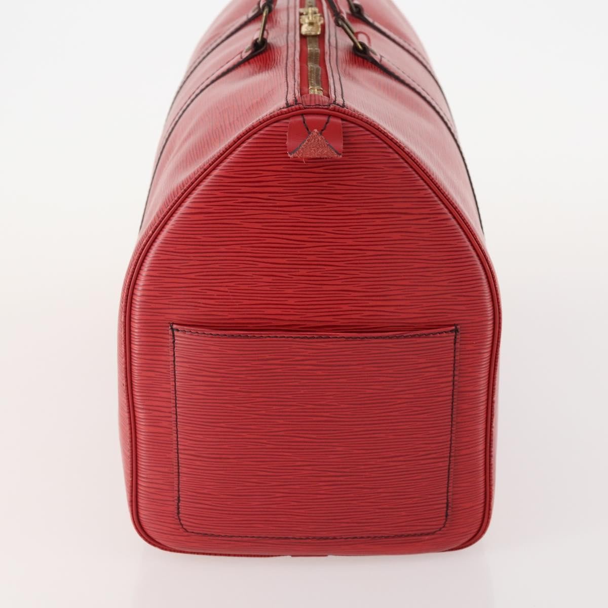 Louis Vuitton Keepall Bag Epi Leather, RED, LEATHER, Travel bag