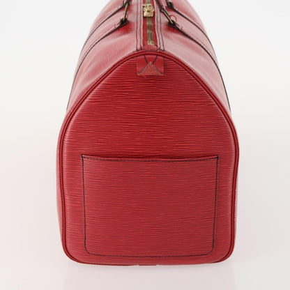 Louis Vuitton Keepall Bag Epi Leather, RED, LEATHER, Travel bag