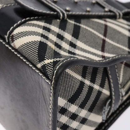 Burberry Belted handle handbag Nova check canvas, BLACK, CANVAS, Handbag