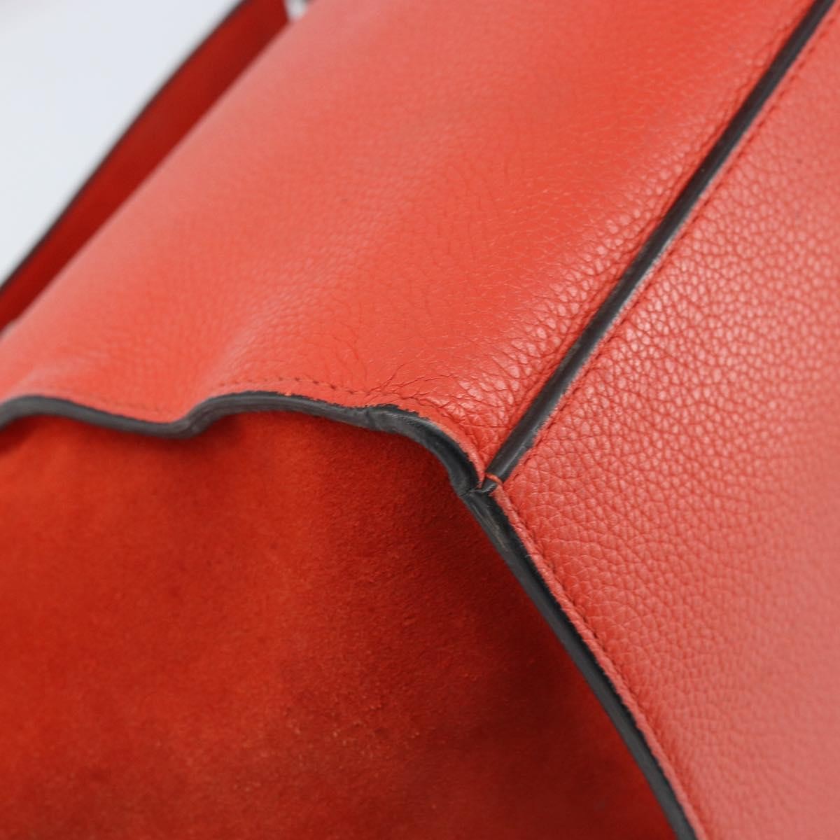 Celine Trapeze Bag Leather with Suede, Orange, Leather, Handbag