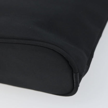 Celine Circle Logo Handbag Nylon, BLACK, NYLON, Handbag