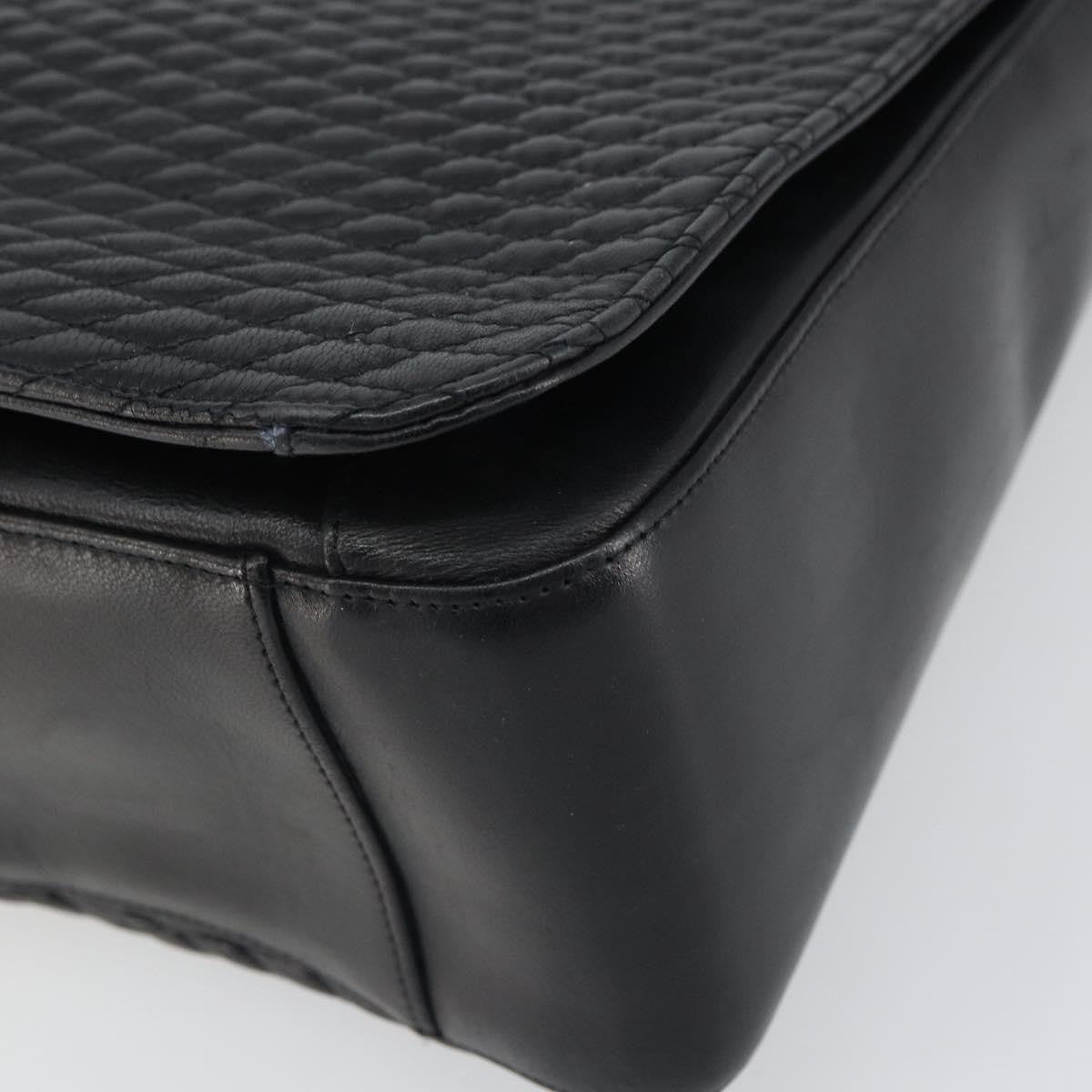 Bally Vintage Tote Bag Quilted Leather, Black, Leather, Tote Bag