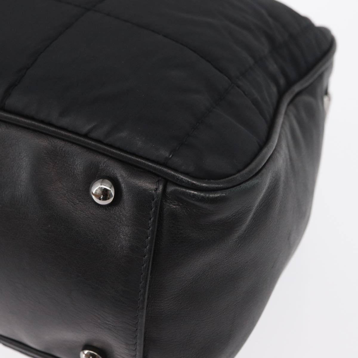 Chanel Square Stitch Boston Bag Quilted Nylon, BLACK, NYLON, Travel bag