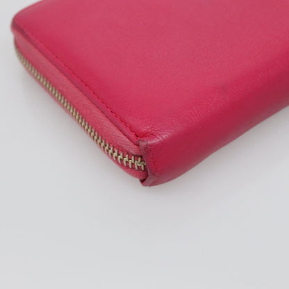 Saint Laurent Zipped Bifold Wallet Leather, PINK, LEATHER, Wallets