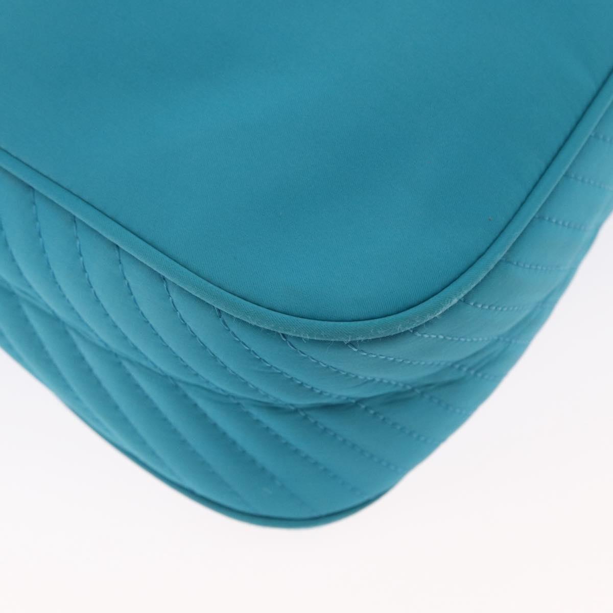 Saint Laurent Vintage Shoulder Bag Nylon, TURQUOISE, NYLON, Shoulder bag