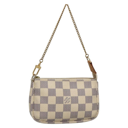 Louis Vuitton Pochette Accessoires Damier, WHITE, CANVAS, Clutche & pouche