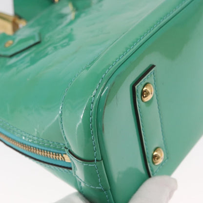 Louis Vuitton Alma Handbag Monogram Vernis, BLUE, PATENT_LEATHER, Handbag