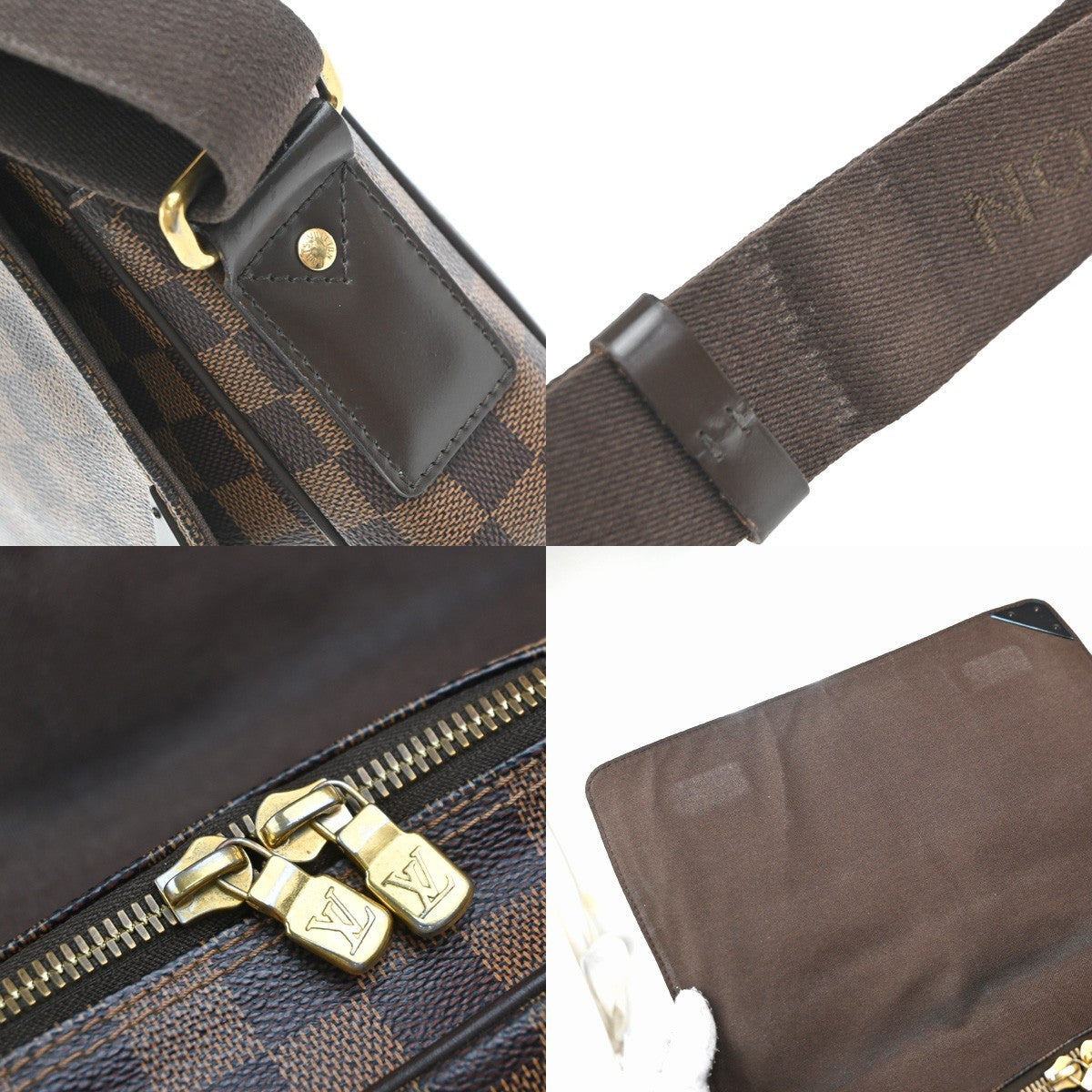 Louis Vuitton Shelton Messenger Bag Damier, BROWN, CANVAS, Shoulder bag