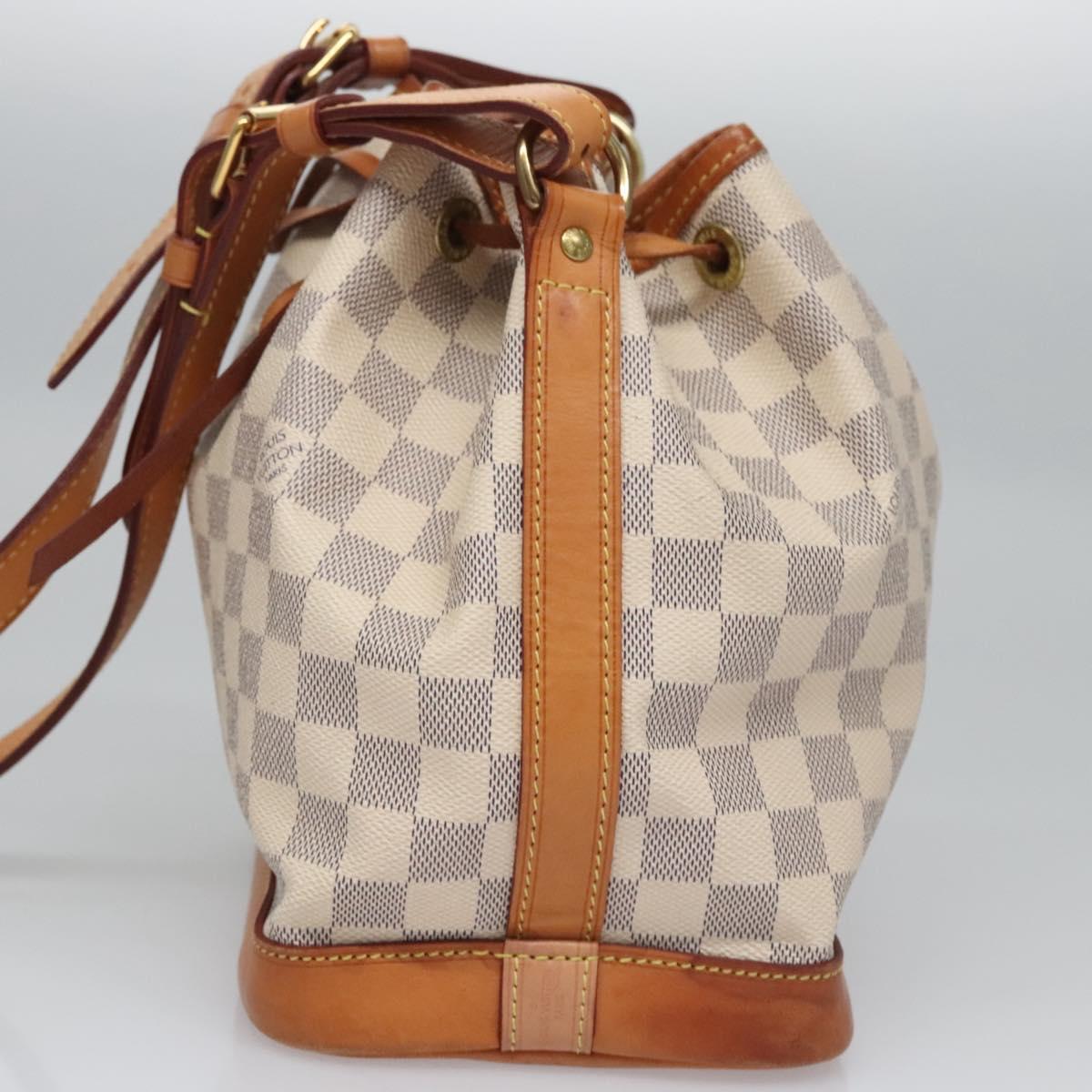 Louis Vuitton Noe Shoulder bag Damier azur, WHITE, CANVAS, Shoulder bag