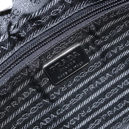 Prada Vintage Zip Handbag Tessuto, BLACK, NYLON, Handbag