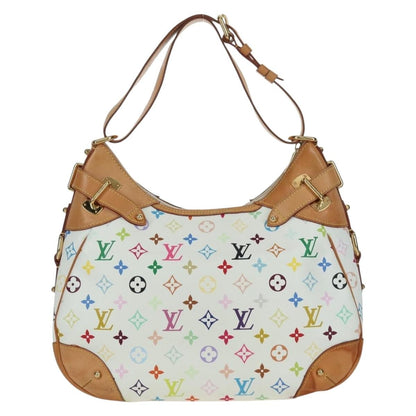 Louis Vuitton Greta Handbag Monogram Multicolor, White, Canvas, Shoulder Bag