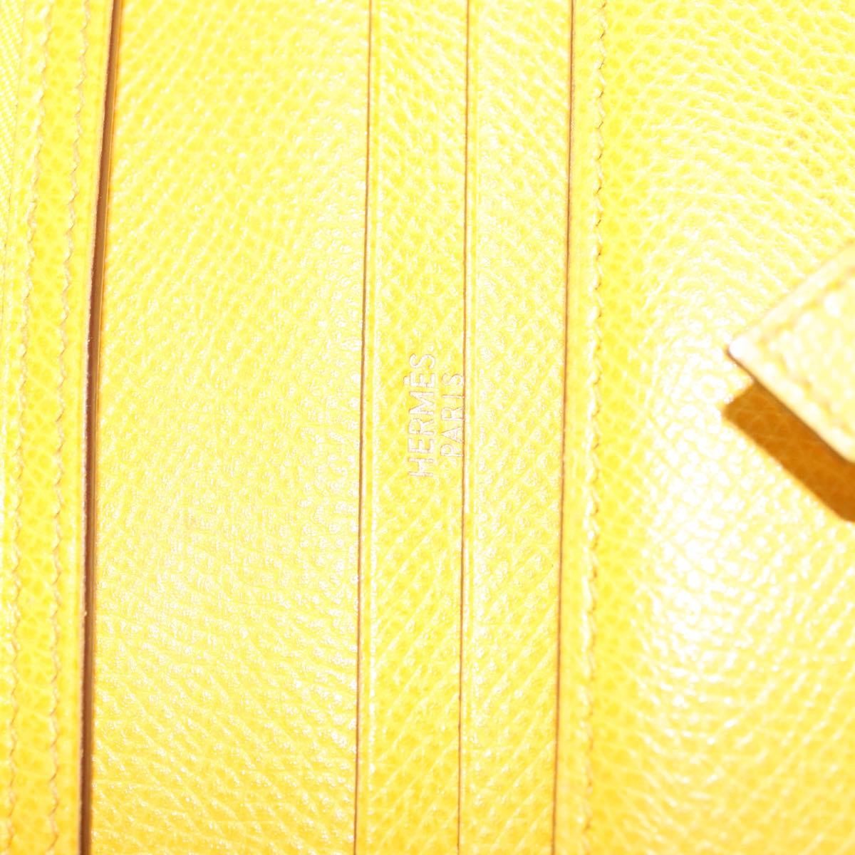 Hermes Bearn Wallet Epsom, YELLOW, LEATHER, Wallets