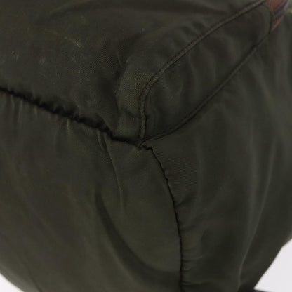 Prada Front Pocket Backpack Tessuto, Khaki, Nylon, Backpack