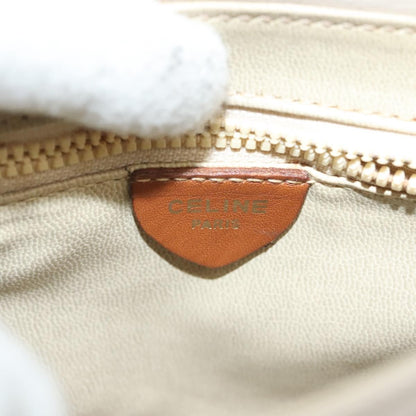 Celine Vintage Triomphe Shoulder Bag Leather, BEIGE, LEATHER, Shoulder bag