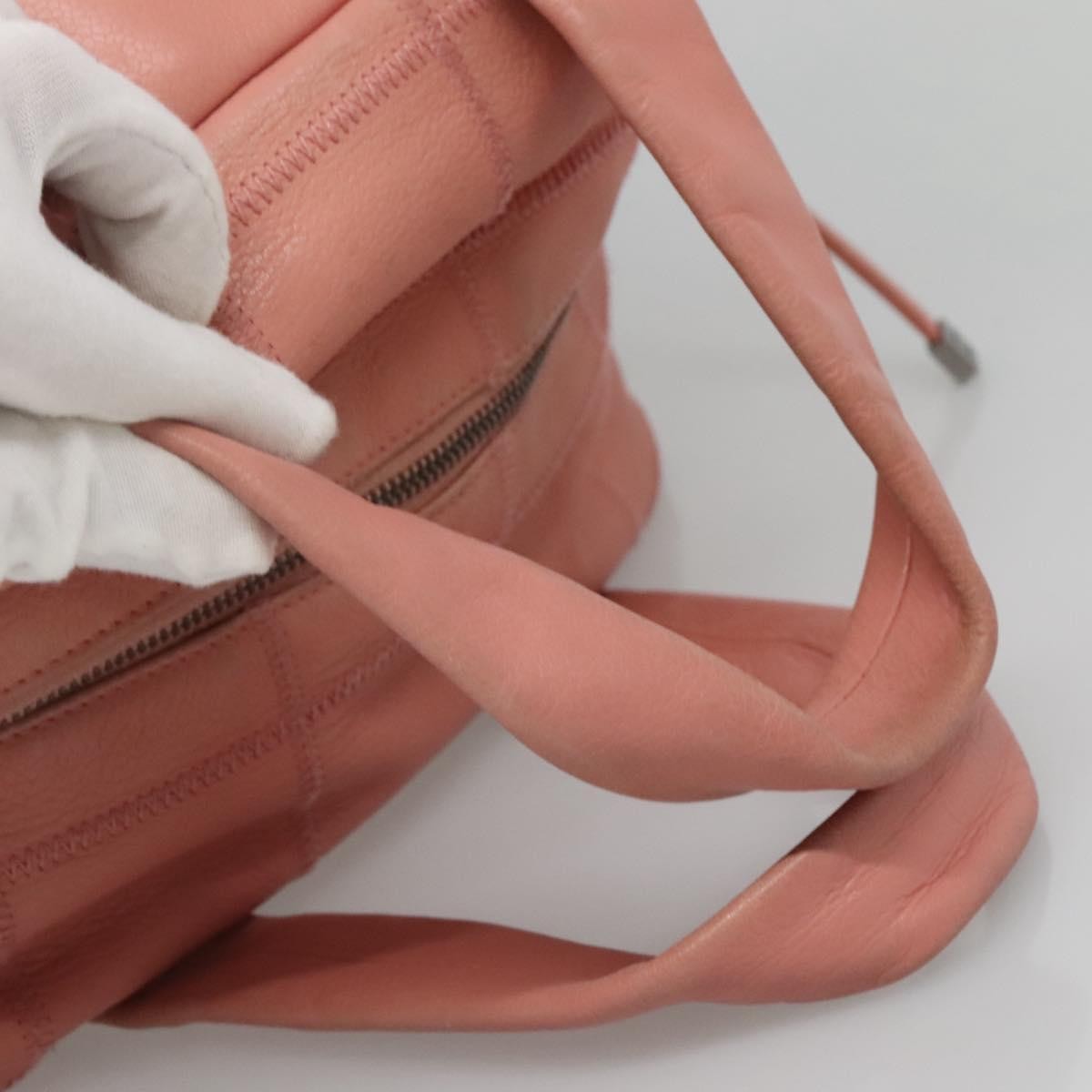 Chanel Chocolate Bar CC Bowler Bag Caviar skin, PINK, LEATHER, Handbag