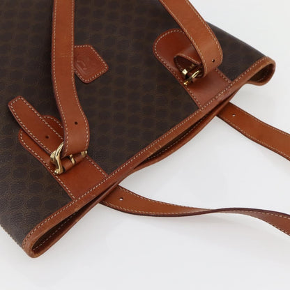 Celine Vintage Macadam Shopper Tote Coated Canvas, BROWN, CANVAS, Tote bag