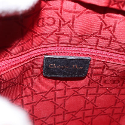 Christian Dior Lady Dior Bag Leather, BLACK, LEATHER, Handbag