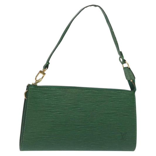 Louis Vuitton Petite Noe Handbag Monogram Canvas, GREEN, LEATHER, Clutche & pouche