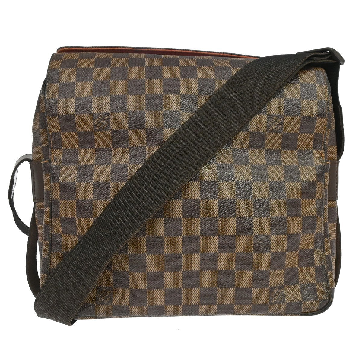 Louis Vuitton Naviglio Handbag Damier, Brown, Canvas, Shoulder Bag
