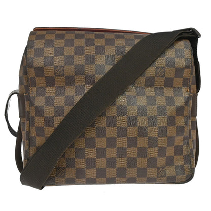 Louis Vuitton Naviglio Handbag Damier, Brown, Canvas, Shoulder Bag