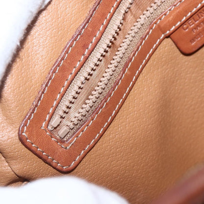 Celine Vintage Macadam Shoulder Bag Canvas and Leather, BROWN, CANVAS, Shoulder bag