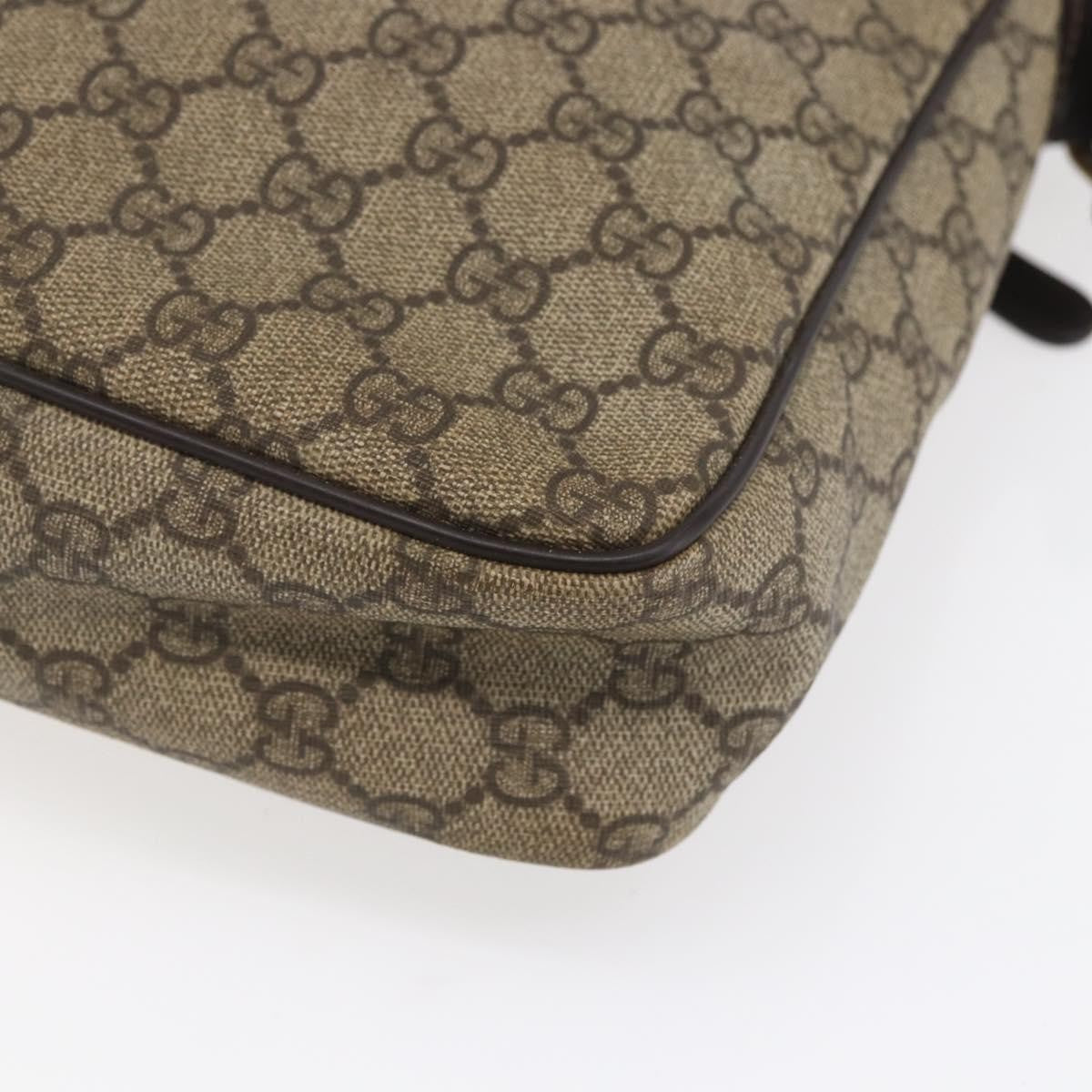 Gucci Front Zip Messenger GG Coated Canvas, BROWN, CANVAS, Shoulder bag