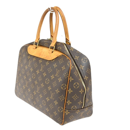 Louis Vuitton Deauville Handbag Monogram Canvas, BROWN, LEATHER, Handbag