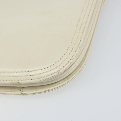 Saint Laurent Vintage Shoulder Bag Leather, WHITE, LEATHER, Shoulder bag