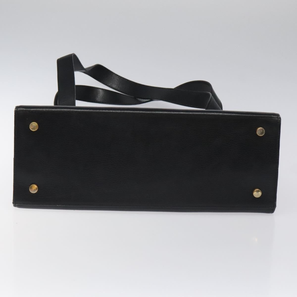 Salvatore Ferragamo Gancini Shoulder Bag Leather, BLACK, LEATHER, Shoulder bag