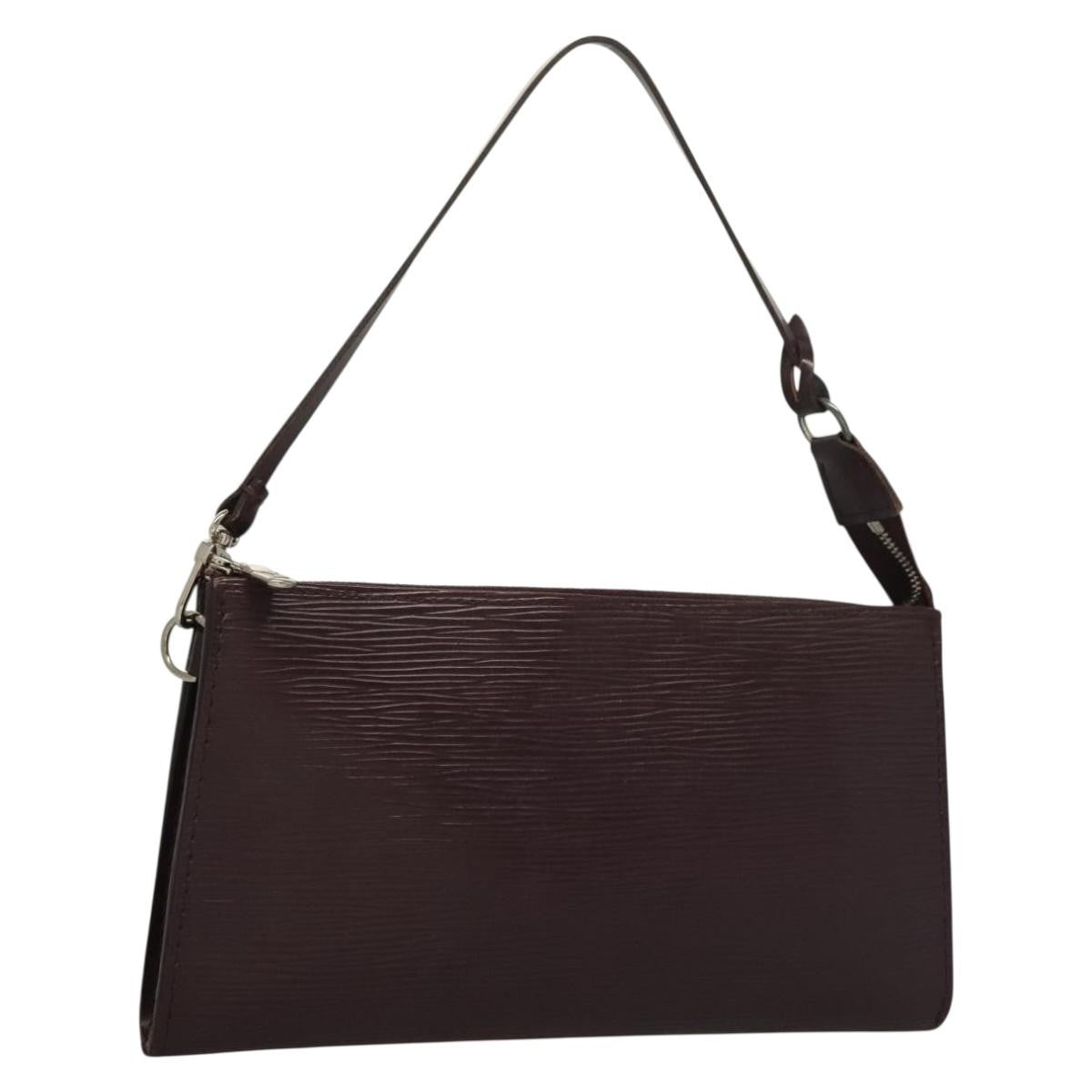 Louis Vuitton Pochette Accessoires Epi Leather, PURPLE, LEATHER, Clutche & pouche