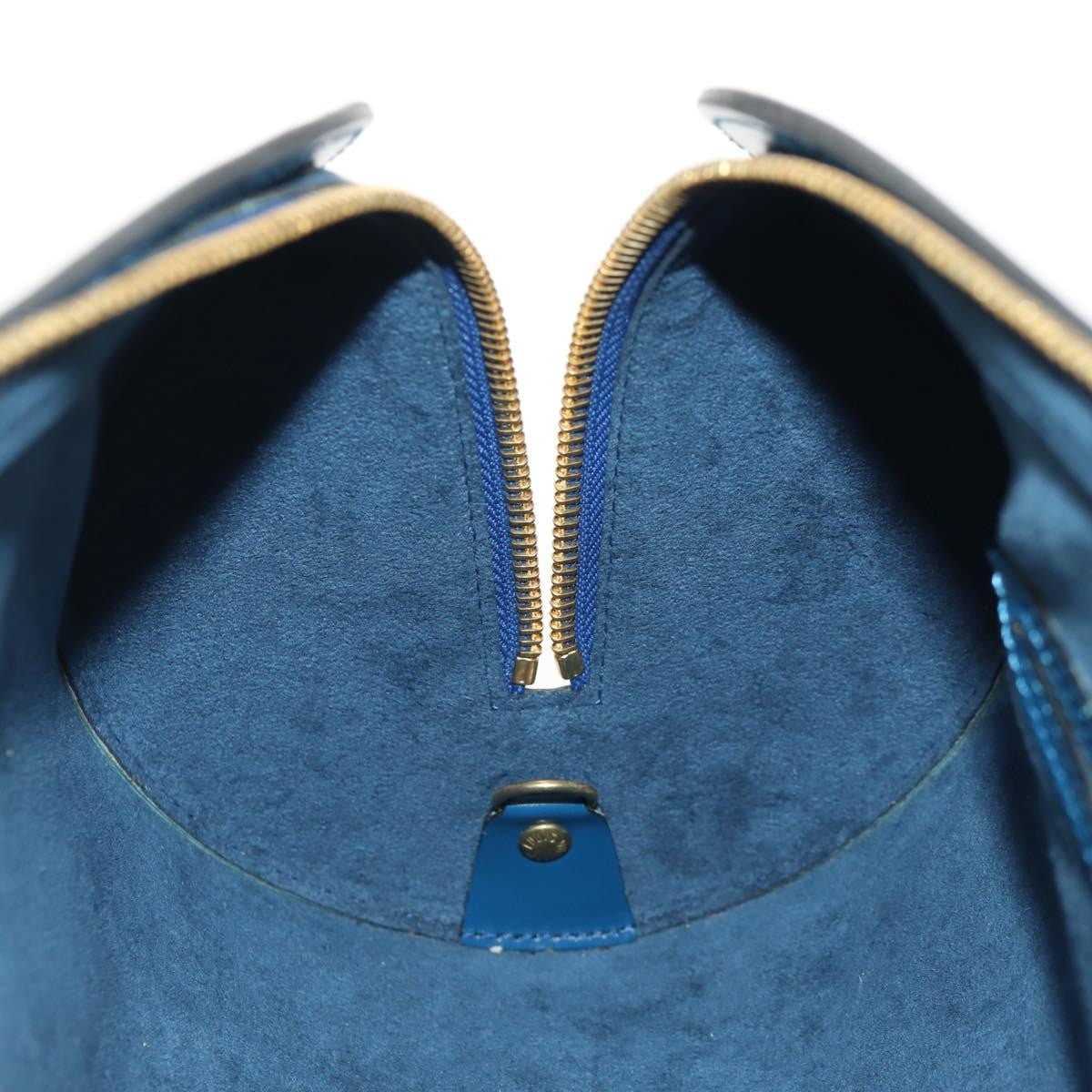 Louis Vuitton Soufflot Handbag Epi Leather, BLUE, LEATHER, Handbag