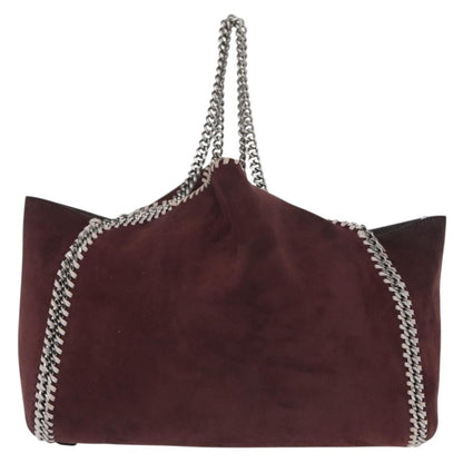 Stella McCartney Falabella Reversible Tote Shaggy Deer, BURGUNDY, POLYESTER, Tote bag