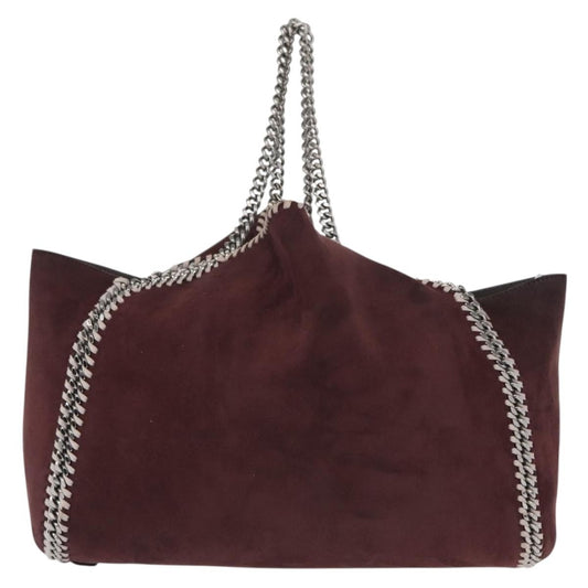 Stella McCartney Falabella Reversible Tote Shaggy Deer, BURGUNDY, POLYESTER, Tote bag