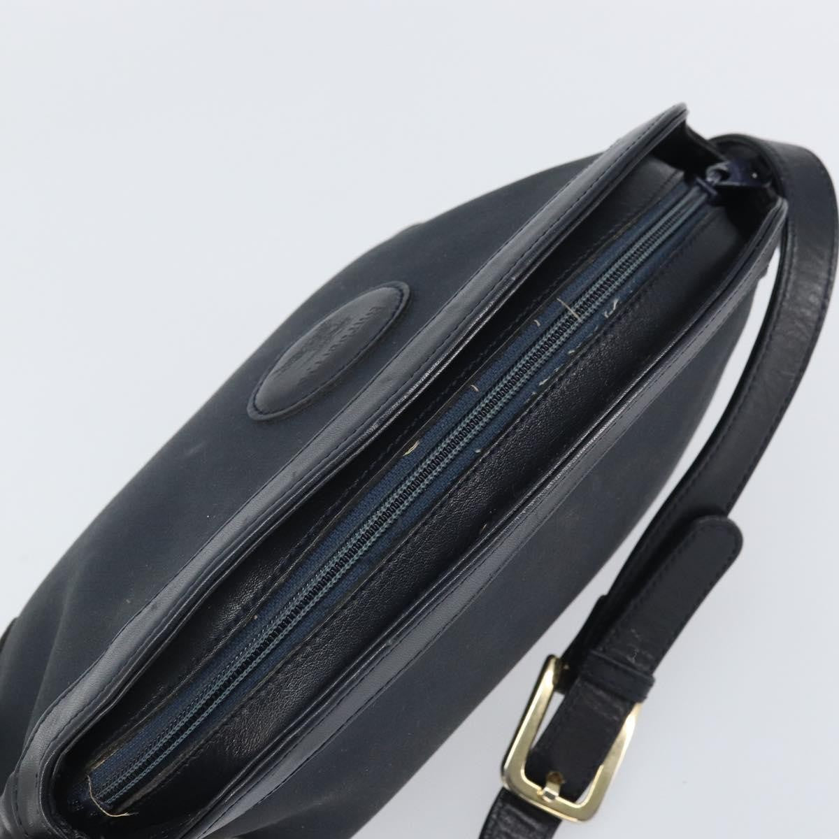 Burberry Vintage Shoulder Bag Leather, NAVY, LEATHER, Shoulder bag