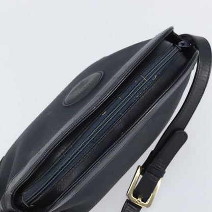 Burberry Vintage Shoulder Bag Leather, NAVY, LEATHER, Shoulder bag