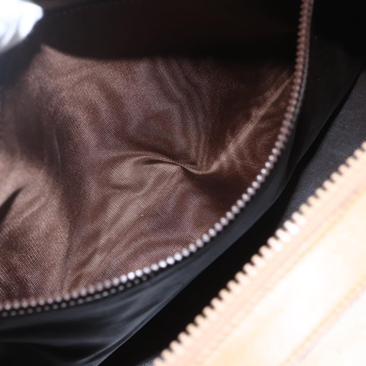 Celine Vintage Macadam Boston bag Canvas and Leather, BEIGE, CANVAS, Travel bag