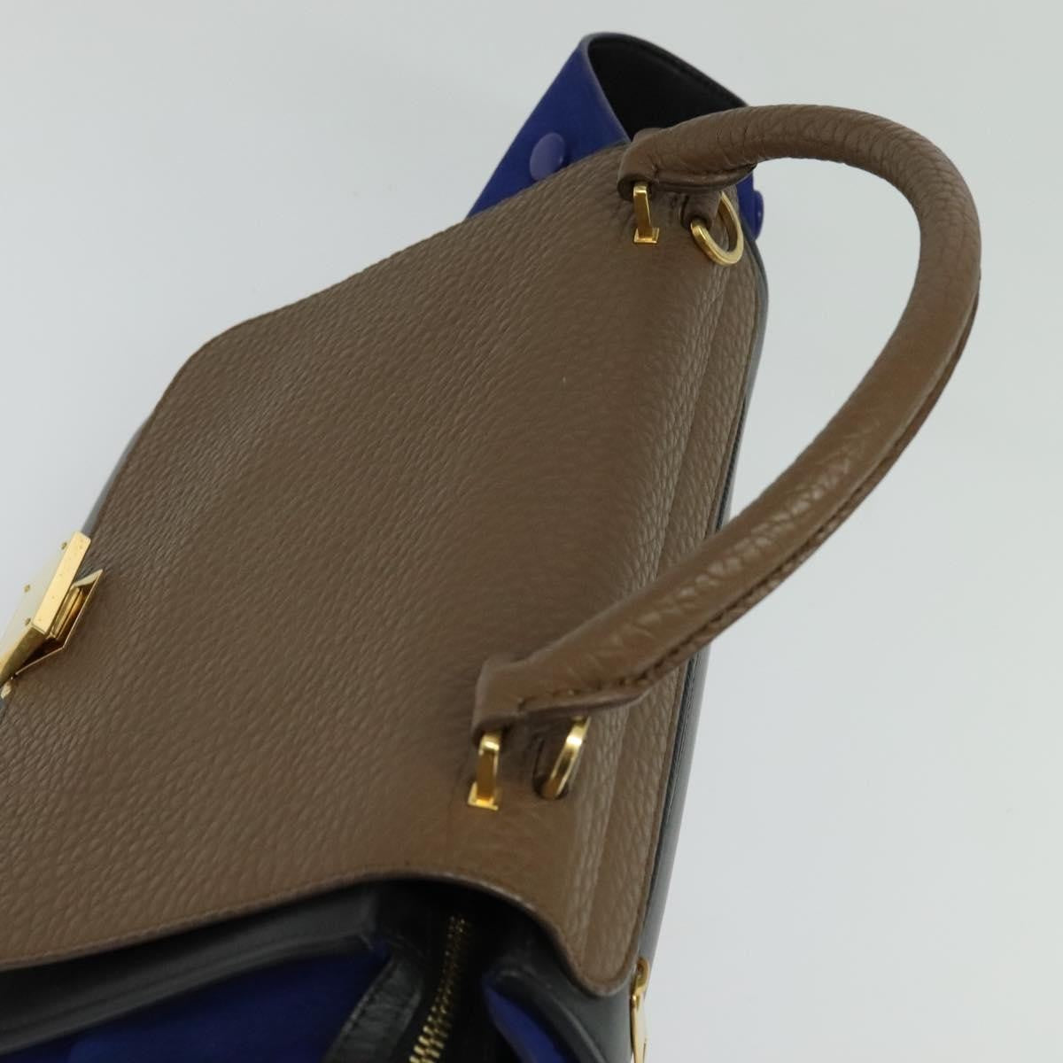 Celine Trapeze Bag Leather, BEIGE, LEATHER, Handbag